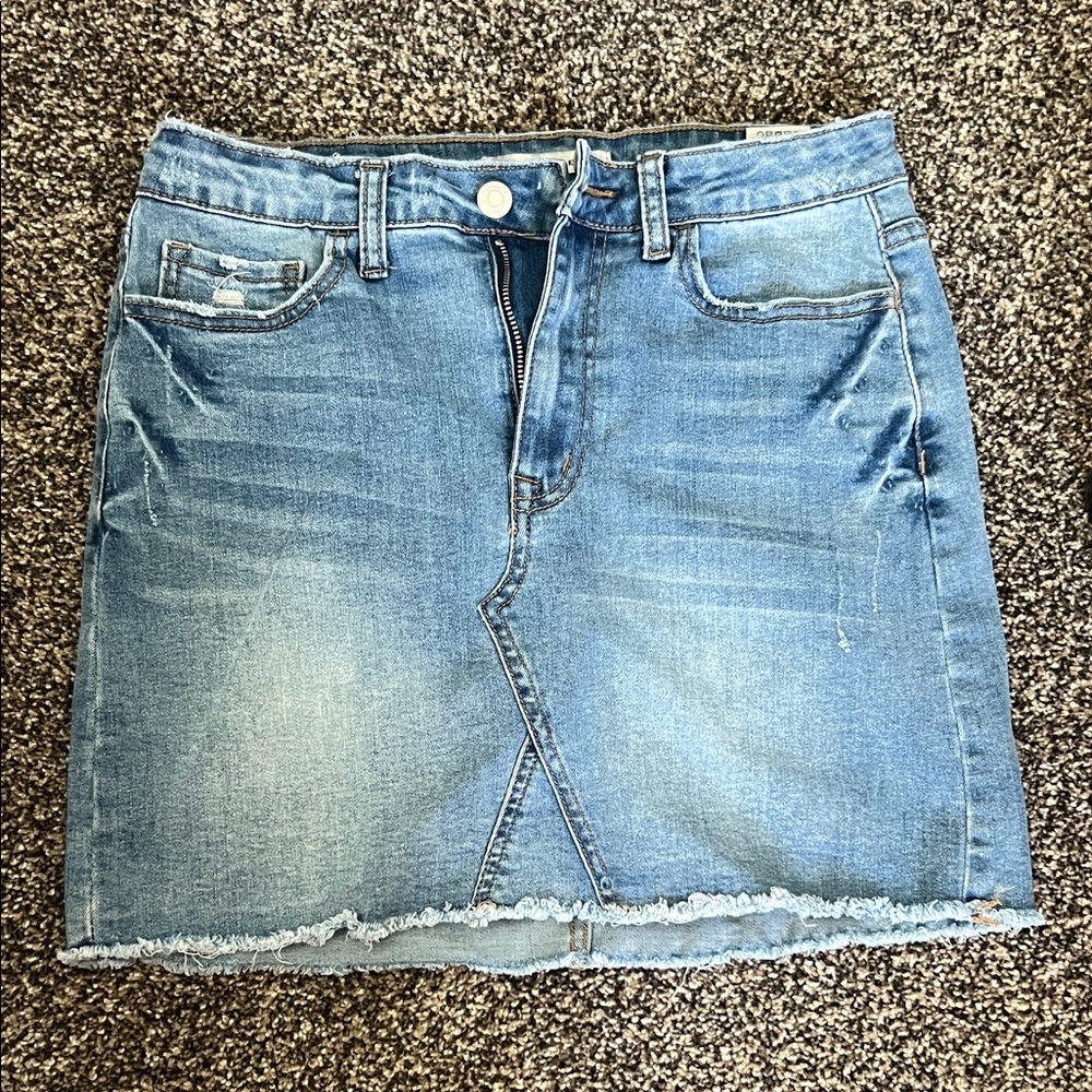 Classic Blue Denim Pencil Skirt